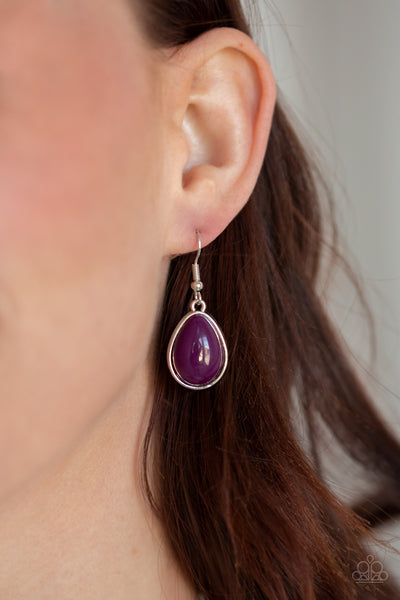 Paparazzi Accessories Shop Til You TEARDROP - Purple Necklace & Earrings 