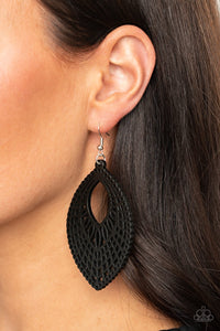 Paparazzi Accessories One Beach At A Time - Black Earrings 