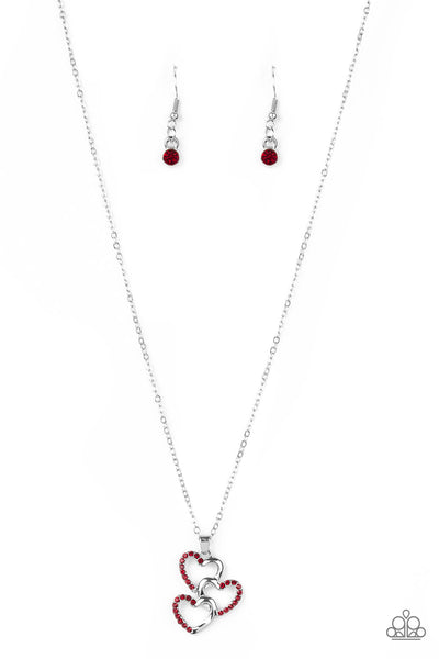 Paparazzi Accessories Heart of Hearts - Red Necklace & Earrings 