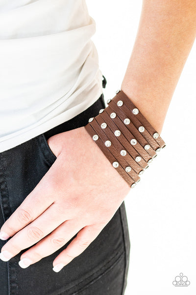 Paparazzi Accessories Sass Squad - Brown Bracelet 