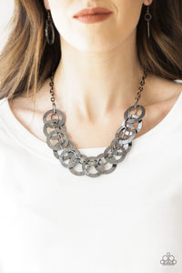 Paparazzi Accessories The Main Contender - Black Necklace & Earrings 