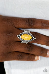 Paparazzi Accessories Summer Sandstone - Yellow Ring