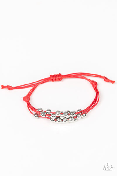 Paparazzi Accessories Without Skipping A BEAD - Red Bracelet 