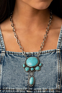 Paparazzi Accessories Geographically Gorgeous - Blue Necklace & Earrings 