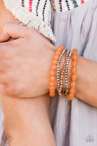 Paparazzi Accessories Sugary Sweet - Orange Bracelet 