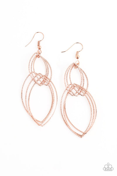 Paparazzi Accessories Endless Echo - Rose Gold Earrings 