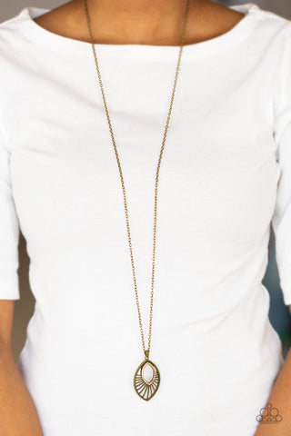 Paparazzi Accessories Court Couture - Brass Necklace & Earrings 