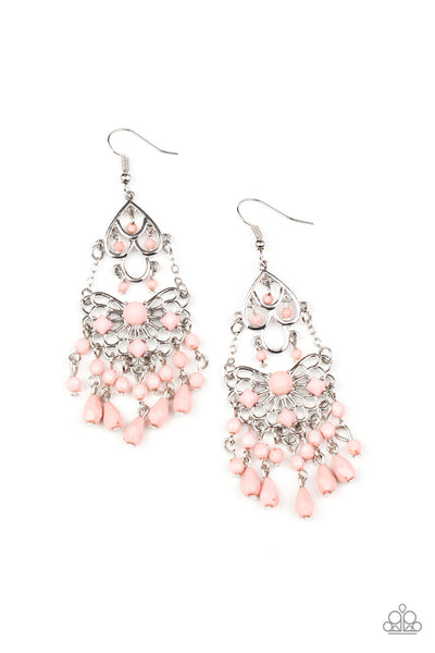 Paparazzi Accessories Glass Slipper Glamour - Pink Earrings 