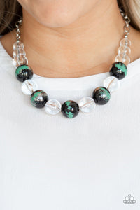 Paparazzi Accessories Torrid Tide - Green Necklace & Earrings 