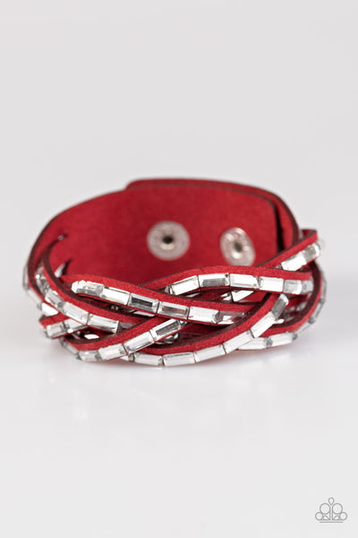 Paparazzi Accessories Rock Legend - Red Bracelet 
