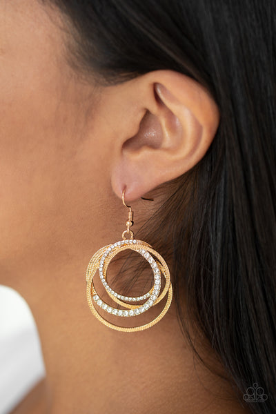 Paparazzi Accessories Elegantly Entangled - Gold Earrings 