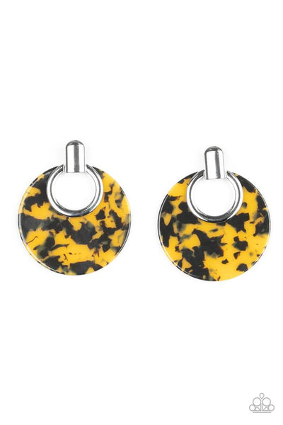 Paparazzi Accessories Metro Zoo - Yellow Earrings 