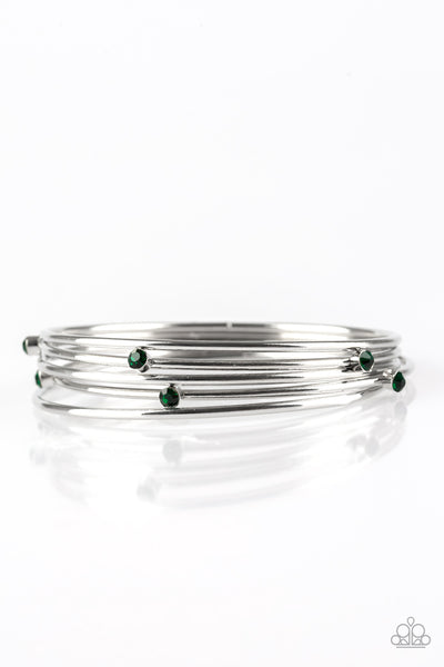 Paparazzi Accessories Delicate Decadence - Green Bracelet 