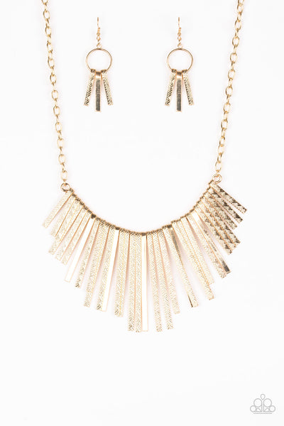 Paparazzi Accessories Welcome To The Pack - Gold Necklace 
