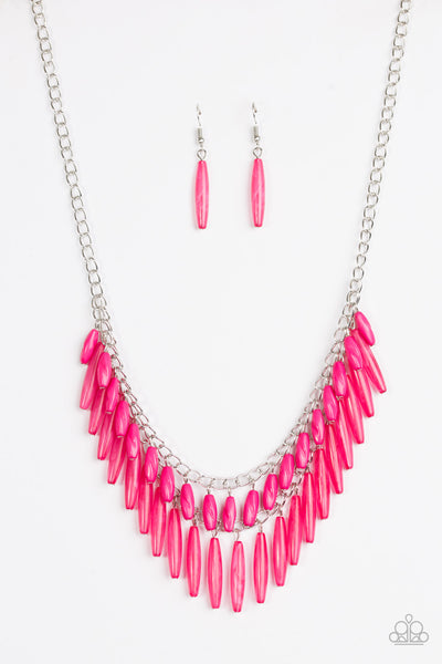 Paparazzi Accessories Speak Of The DIVA - Pink Necklace & Earrings 