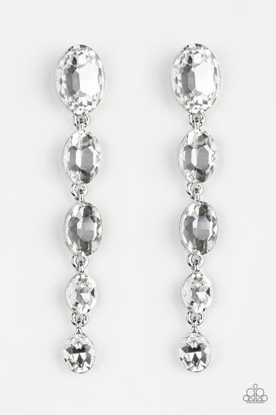 Paparazzi Accessories Red Carpet Radiance - White Earrings 