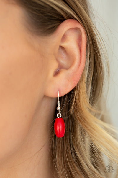 Paparazzi Accessories Explore The Elements - Red Necklace & Earrings 