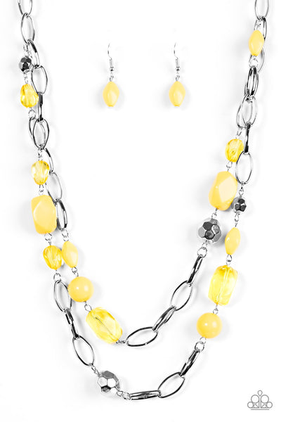 Paparazzi Necklace GLEAM Weaver - Yellow