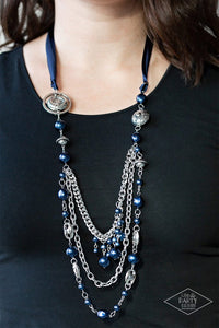 Paparazzi Accessories All The Trimmings - Blue Necklace & Earrings 