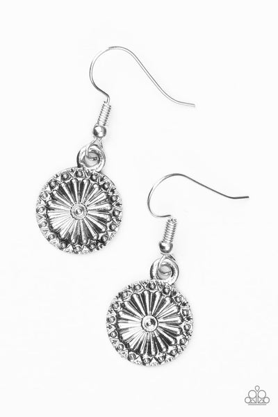 Paparazzi Accessories Sunflower Summers - Silver Earrings 