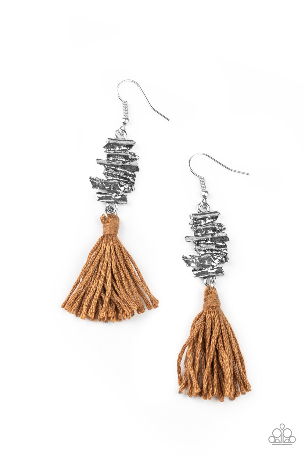 Paparazzi Accessories Tiki Tassel - Brown Earrings 