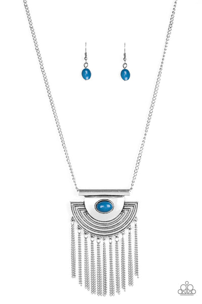 Paparazzi Accessories When In ROAM - Blue Necklace & Earrings 