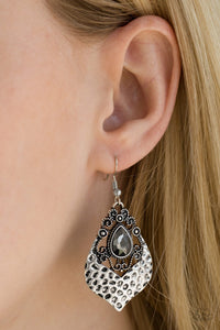 Paparazzi Accessories Royal Rebel - Silver Earrings 