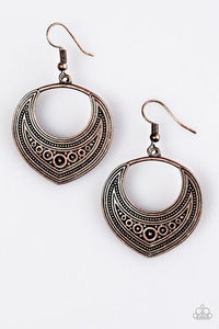 Paparazzi Accessories Mountain Muse - Copper Earrings 