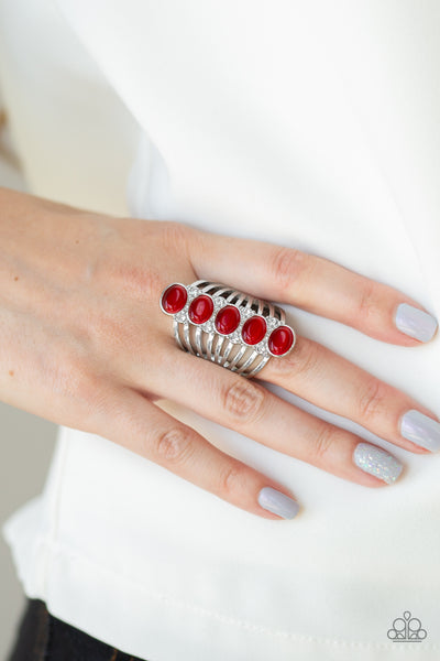 Paparazzi Accessories BLING Your Heart Out - Red Ring