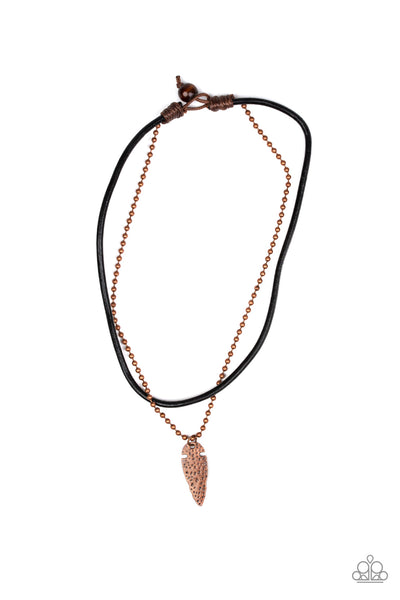 Paparazzi Accessories Arrowhead Anvil - Copper Necklace 