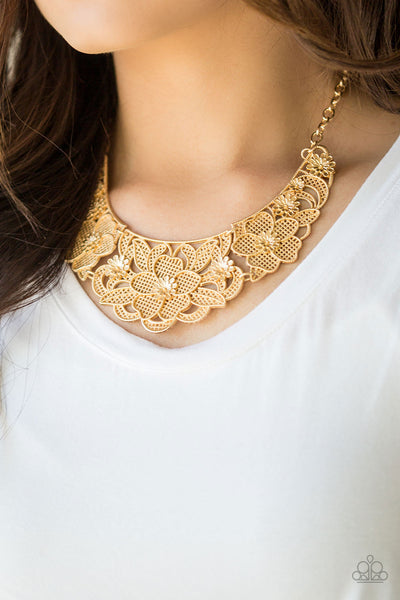 Paparazzi Accessories Petunia Paradise - Gold Necklace 