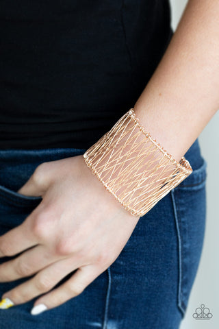 Paparazzi Accessories Work For WIRE - Rose Gold Bracelet 