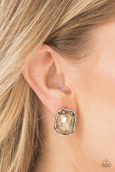 Paparazzi Accessories A Glamorous Evening - Brown Earrings 