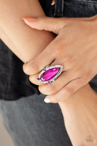 Paparazzi Accessories Blinding Brilliance - Pink Ring 