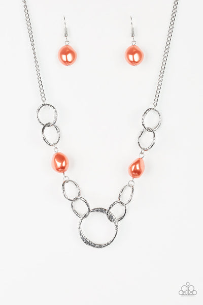 Paparazzi Accessories Lead Role - Orange Necklace & Earrings 