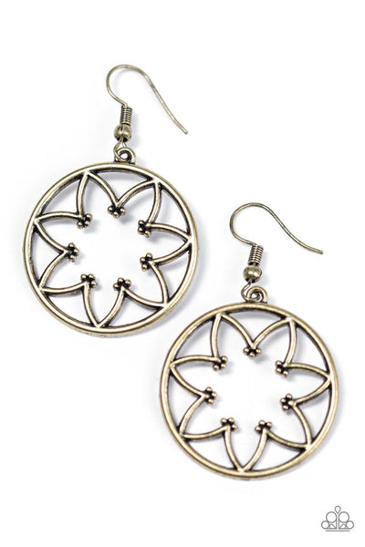 Paparazzi Accessories Let It Beam Brass Earrings 