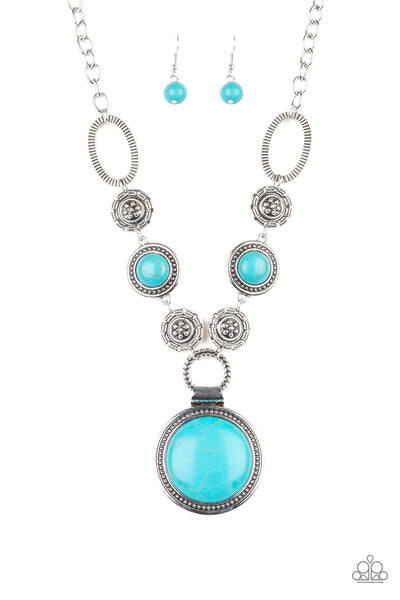 Paparazzi Accessories Sedona Drama - Blue Necklace & Earrings 