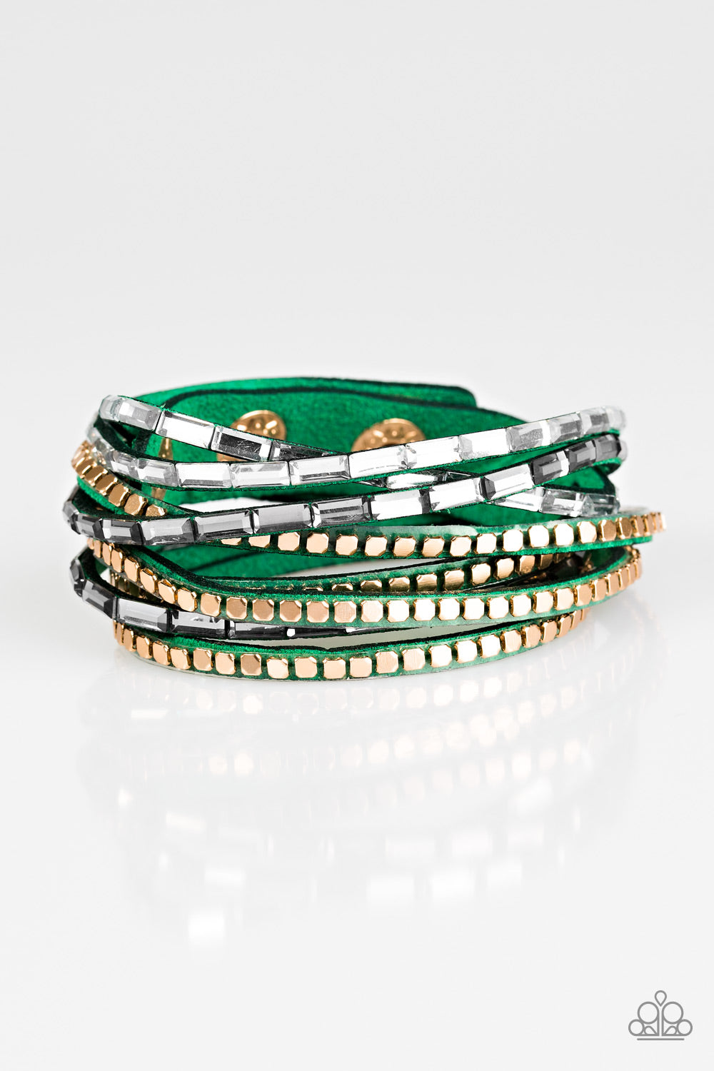 Paparazzi Accessories This Time With Attitude - Green Bracelet 