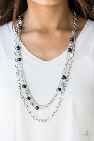 Paparazzi Accessories Classical Cadence - Blue Necklace & Earrings 