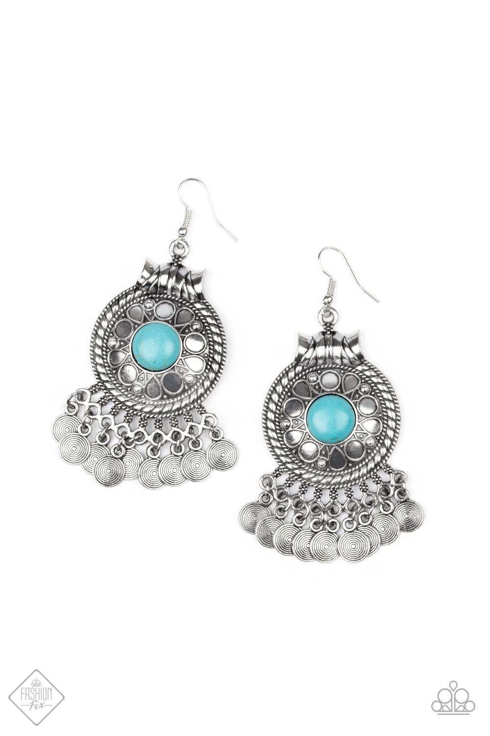 Paparazzi Accessories Rural Rhythm Blue Earrings 