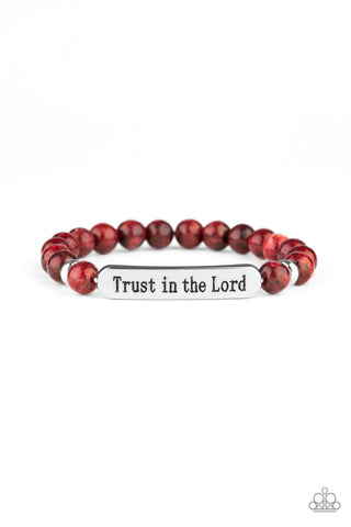 Paparazzi Accessories Trust Always - Red Bracelet 