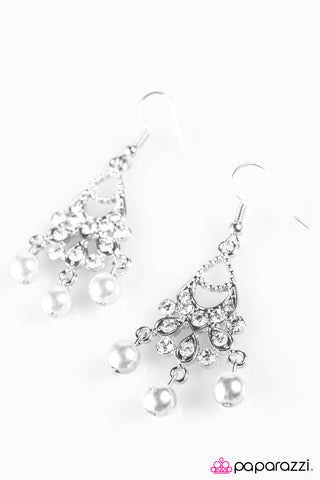 Paparazzi Accessories Par Excellence White Earrings 