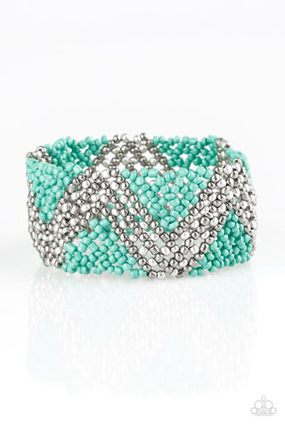 Paparazzi Accessories Desert Loom - Blue Bracelet 