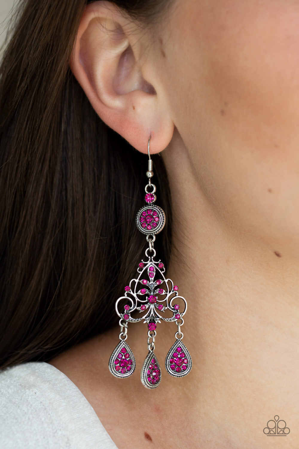 Paparazzi Accessories Royal Renovation - Pink Earrings 