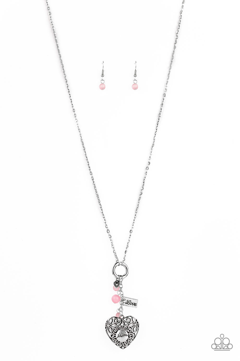 Paparazzi Accessories Mom Hustle - Pink Necklace & Earrings 