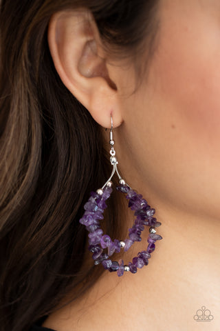 Paparazzi Accessories Canyon Rock Art - Purple Earrings