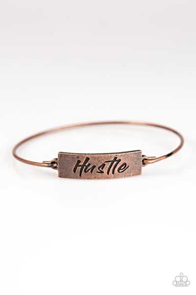 Paparazzi Accessories Hustle Hard - Copper Bracelet 