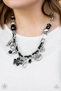 Paparazzi Accessories Charmed, I Am Sure - Black Necklace & Earrings 