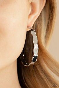 Paparazzi Accessories Exhilarated Edge - Silver Earrings