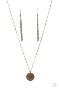 Paparazzi Accessories Choose Faith - Brass Necklace & Earrings